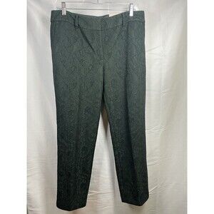 Ann Taylor NEW Modern slim leg green lace trousers womens 12 petite pant